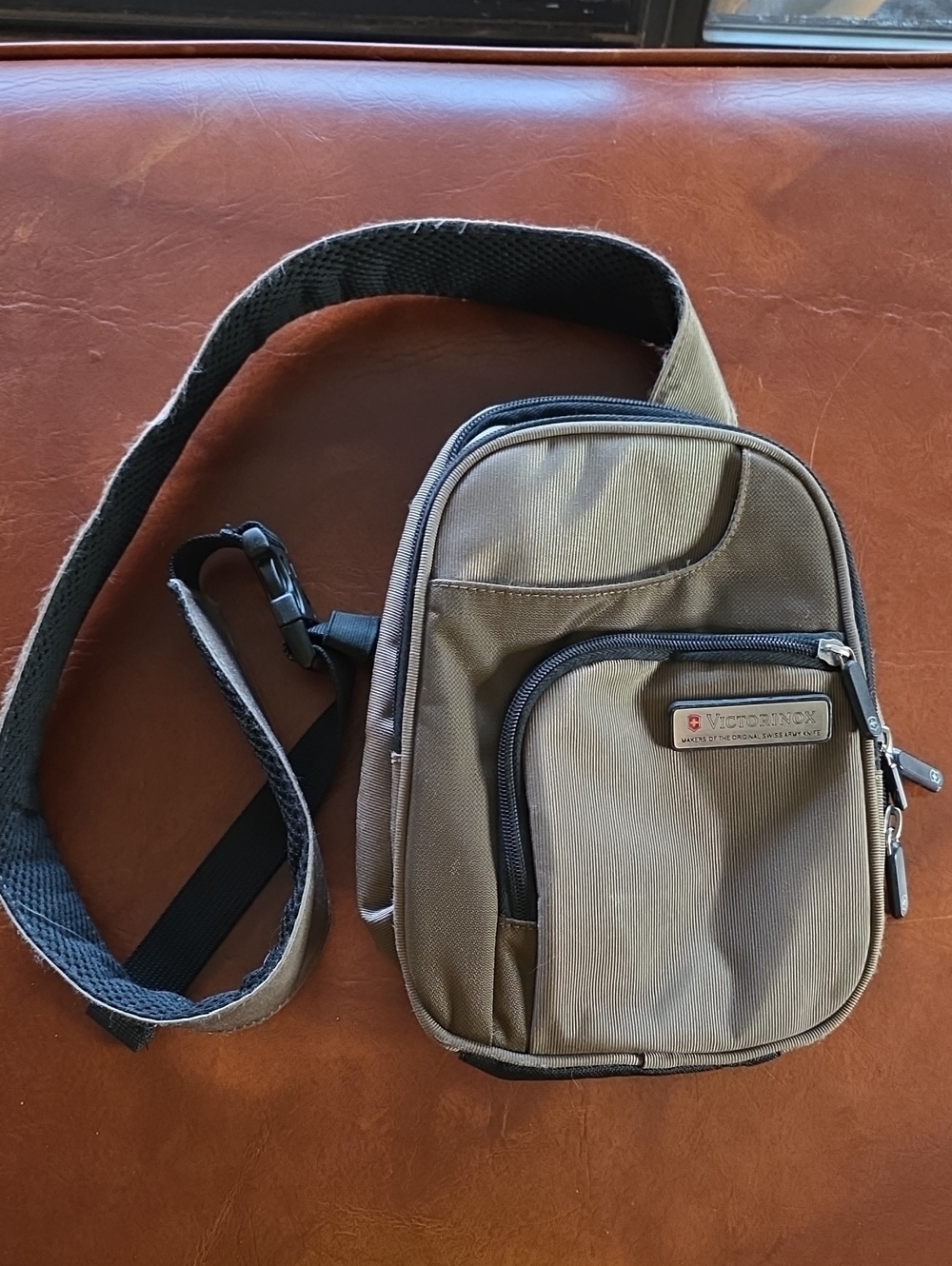 Victorinox Olive Green Crossbody Sling Bag for Men